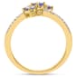 Gemstone Classics™ Oval Shape Tanzanite/White Topaz 3-Stone Ring - image 4