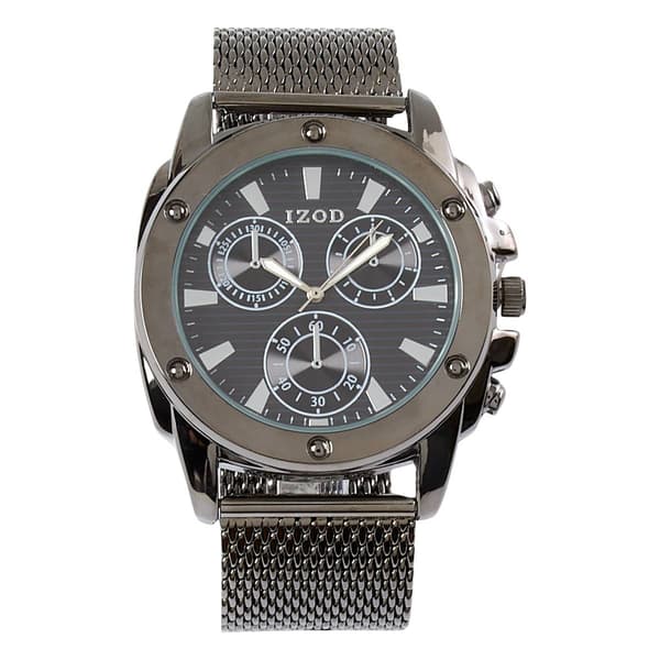 Mens IZOD Gunmetal Round Case Watch IZO5148 Boscov s