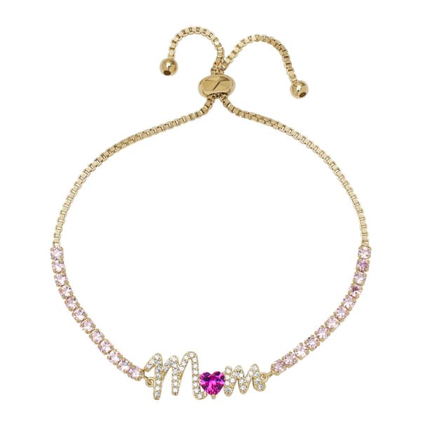 Gemstone by Gianni Argento Lab Grown Ruby Mom Adjustable Bracelet - image 