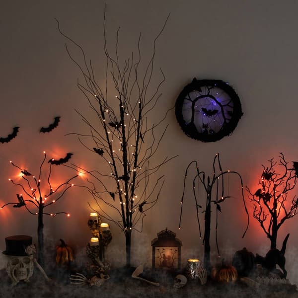 Northlight Seasonal 50in. LED Halloween Branch Tree w/ Bats