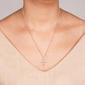 Nova Star® Lab Grown Diamond Rose Gold Plated Twist Cross Pendant - image 5