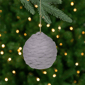 Northlight 3.25in. Grey Knit Christmas Ball Ornament - image 1