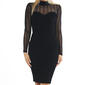 Juniors Almost Famous Mock Neck Illusion Sleeve Midi Dress - image 3