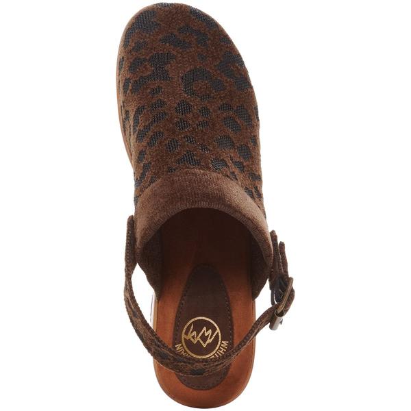 Womens White Mountain Viable Leopard Slingback Clogs