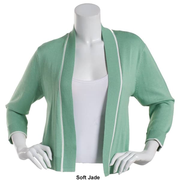 Womens 89th &amp; Madison Tipped Cuff Braceelt Cardigan