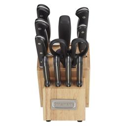 Cuisanart® 12pc. Triple Rivet Black Cutlery Block Set