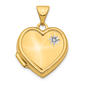 Gold Classics(tm) 14kt. Gold Diamond 16mm Heart Locket Pendant - image 1