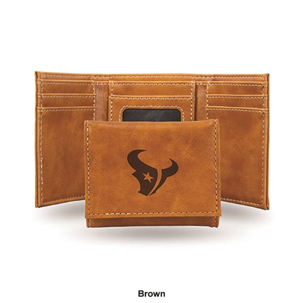 Mens NFL Houston Texans Faux Leather Trifold Wallet