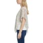 Womens NY Collection Brushstroke V Neck Chiffon Poncho Blouse - image 3