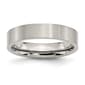Mens Gentlemen's Classics&#40;tm&#41; 5mm Flat Silver Brushed Wedding Band - image 1