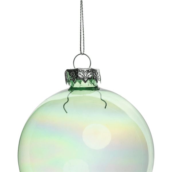 Northlight 4ct. Iridescent Green Glass Christmas Ball Ornaments