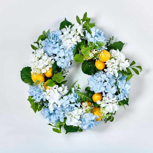 Hydrangea Lemon Wreath - image 