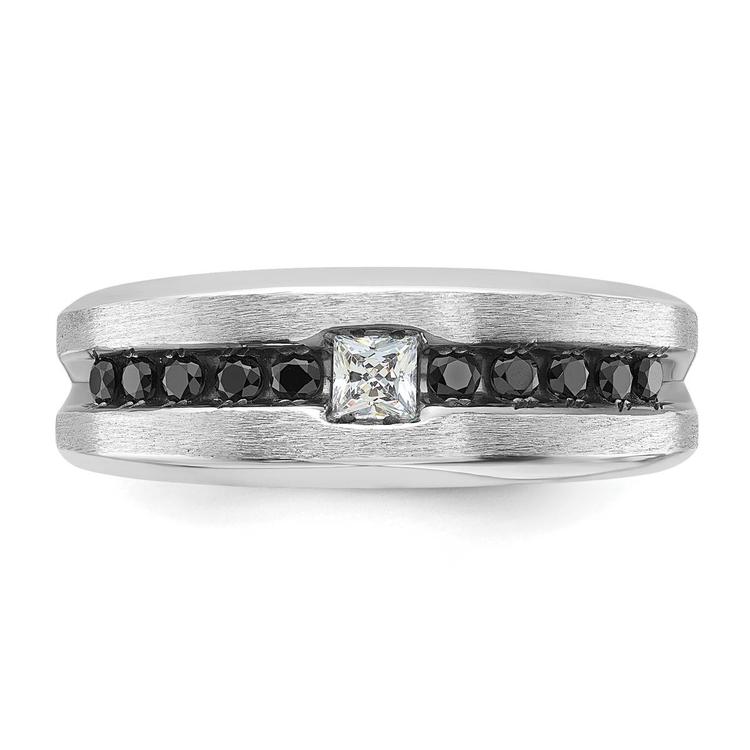 Mens Gentlemen’s Classics™ 14kt. White Gold Square Diamond Ring