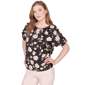 Womens Emaline Enchanted Bloom Keyhole Neck Floral Blouse - image 2