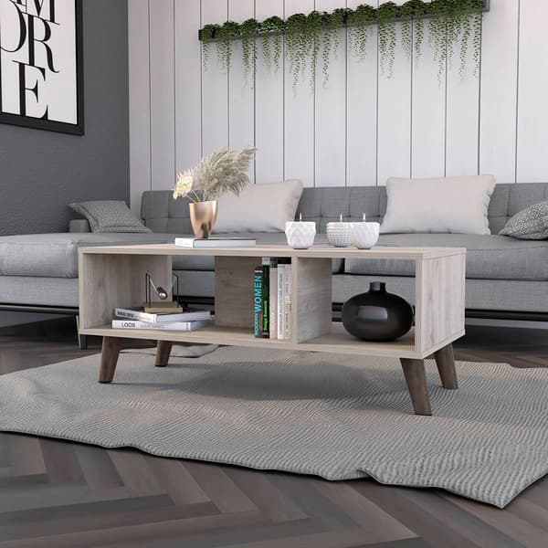 FM FURNITURE Oregon Light Grey Coffee Table