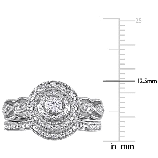 Diamond Classics™ 10kt. White Gold 1/4ctw. Diamond Bridal Set