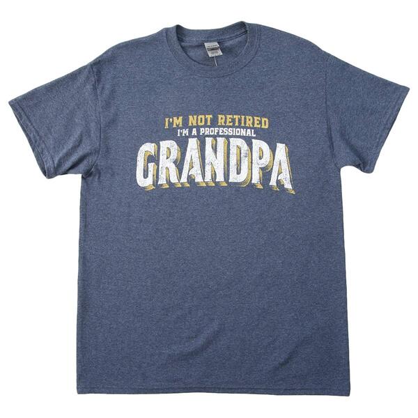 Mens Grandpa Not Retired Short Sleeve Graphic T-shirt - image 