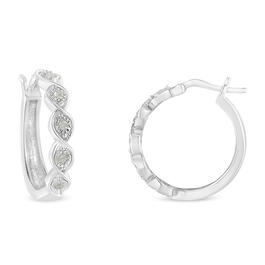 Diamond Classics&#40;tm&#41; 1/10ctw. Diamond Swirl Hoop Earrings