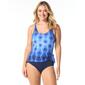 Womens Gabar Aqua Prisms Draped One Piece - image 1