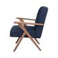 Coaster Monrovia Dark Blue and Walnut Wooden Arms Accent Chair - image 4