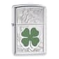 Zippo Four-Leaf Clover Chrome Lighter - image 1