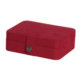 Mele & Co. Giana Plush Fabric Red Jewelry Box - Red