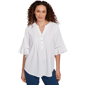 Plus Size Ruby Rd. Paradise Cove Solid Puckered Knit Top With Ca - image 1