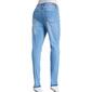 Womens Bleu Denim 5 Pocket Released Hem Skinny Jeans - image 2