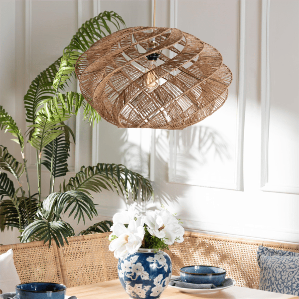 bali & pari Enola Handwoven Jute Pendant Lampshade