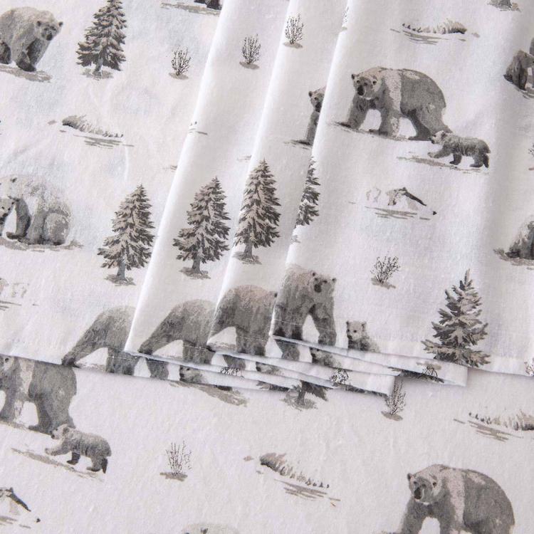Freshfolds Premium Cotton Flannel Polar Bears 4pc. Sheet Set