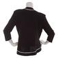 Womens MSK 3/4 Sleeve Rhinestone Trim High Low Jacket - image 2
