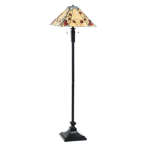 Quoizel Arts &amp; Craft Tiffany Floor Lamp - image 