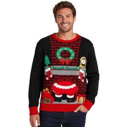 Mens Holiday Hype Stuck Santa Ugly Christmas Sweater