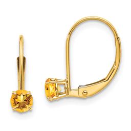 Gemstone Classics(tm) 14kt. Gold Citrine Drop Earrings