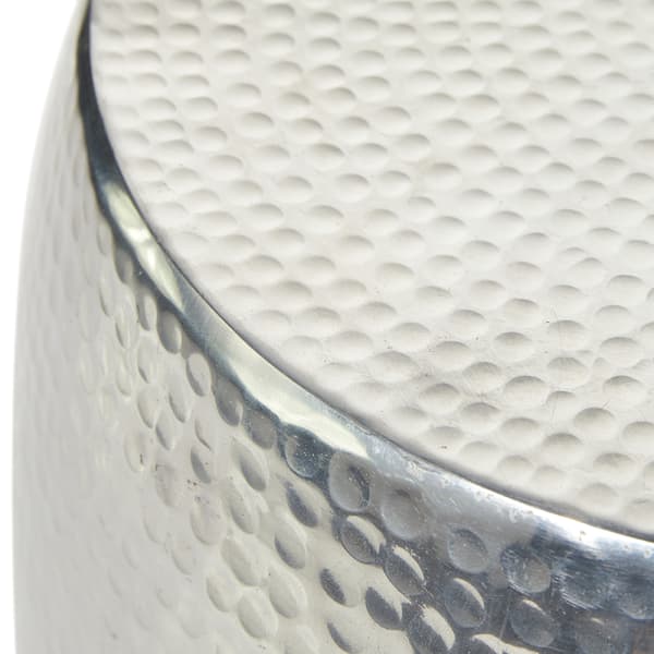 9th & Pike&#174; Silver Aluminum Contemporary Accent Table