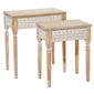 9th & Pike(R) Brown Wood Farmhouse Accent Table - Set of 2 - image 1