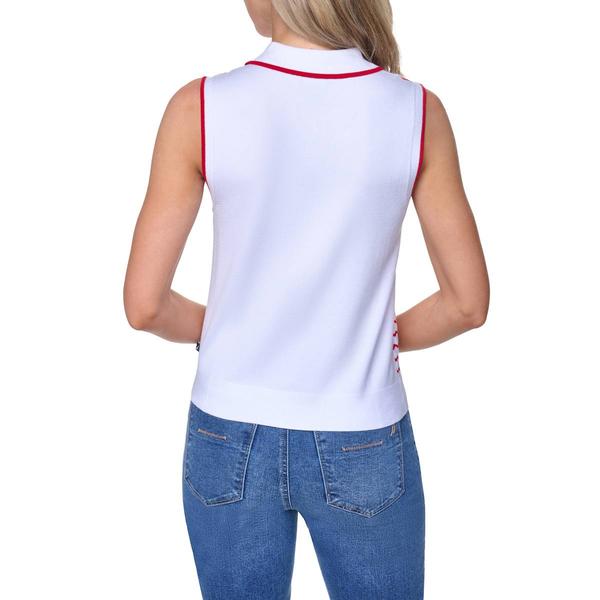 Womens Nautica Sleeveless Button Down Chevron Sweater Vest
