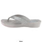 Womens Capelli New York Glitter Mesh Wedge Flip Flop Sandals - image 4