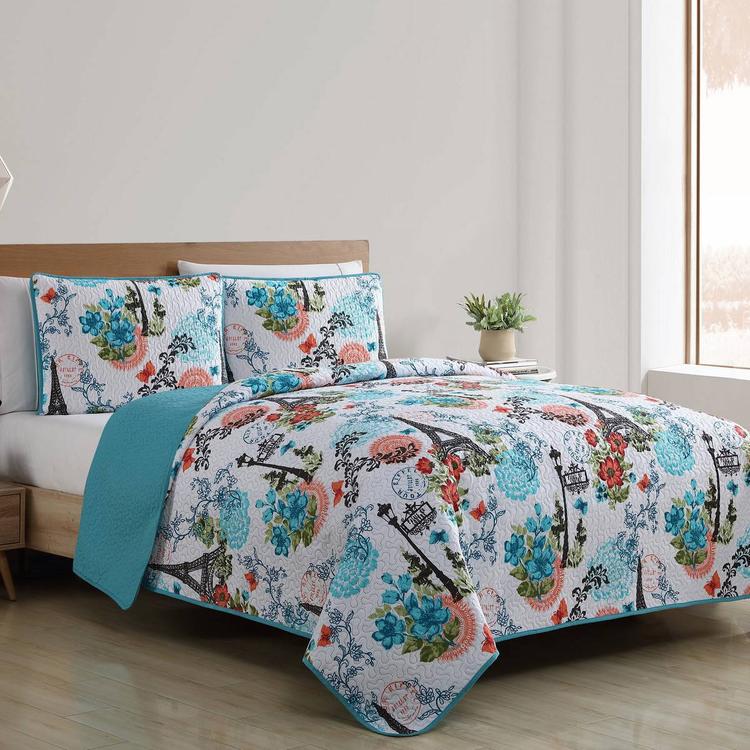VCNY Home Eiffel Reversible Quilt Set