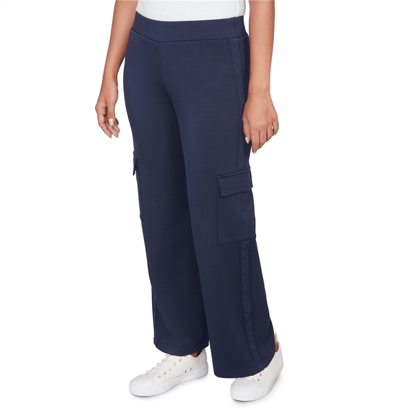 Petite Ruby Rd. Jetsetter Luxe Knit Cargo Ankle Pants