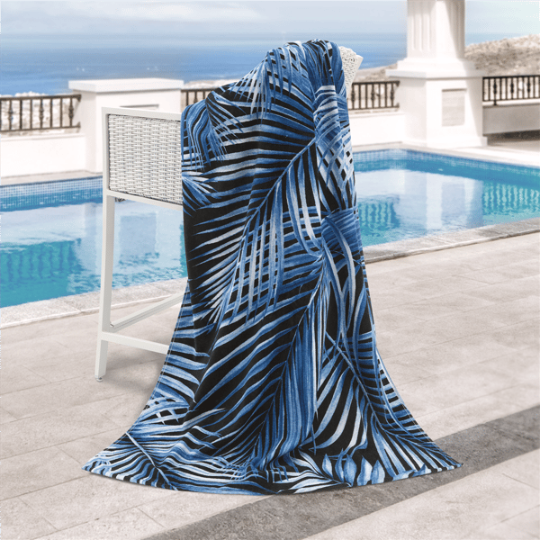 Nicole Miller Palm Azul Beach Towel