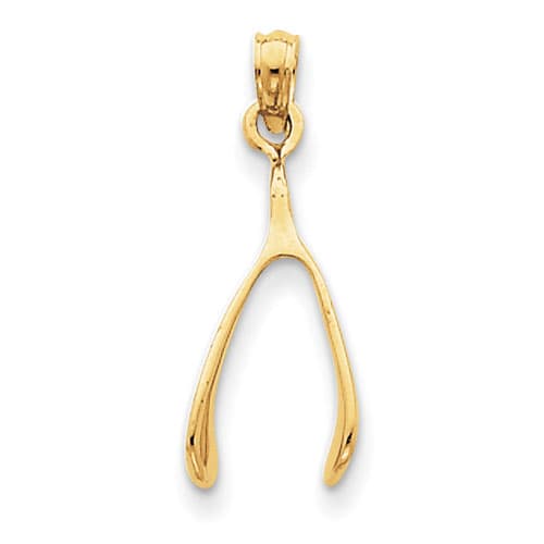 Gold Classics&#40;tm&#41; 14kt. Yellow Gold Wishbone Pendant - image 