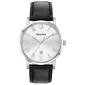 Mens Bulova American Clipper Black Leather Strap Watch - 96B312 - image 1
