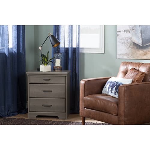South Shore Versa Nightstand with Charging Station &amp; Drawers