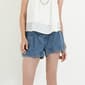 Womens MNK High Waist Button Front Denim Shorts - image 5