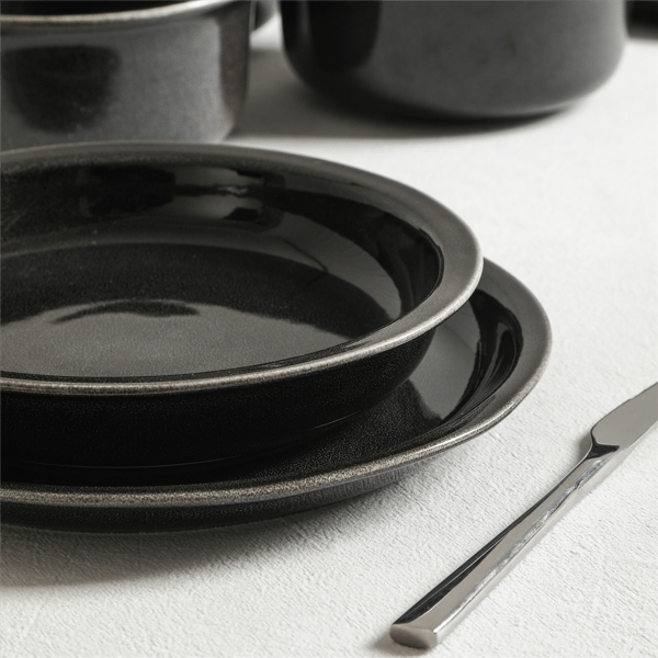 Stone Lain Slate 12pc. Stoneware Dinnerware Set