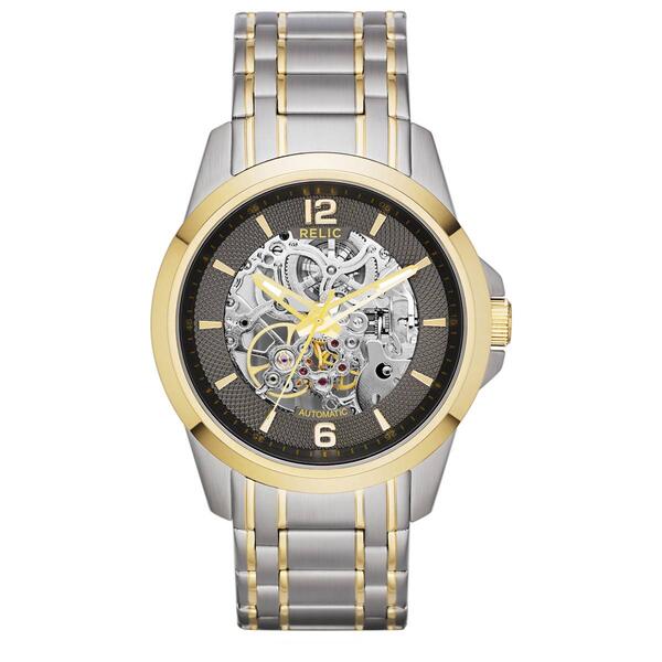Mens RELIC by Fossil Cameron Two-Tone Automatic Watch - ZR12109 - image 