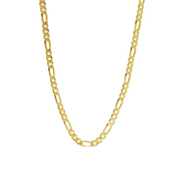 22in. Vermeil Sterling Silver Figaro Chain Necklace - image 