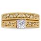 Haus of Brilliance 14kt. Gold Plated 1/5ctw. Diamond Bridal Set - image 1