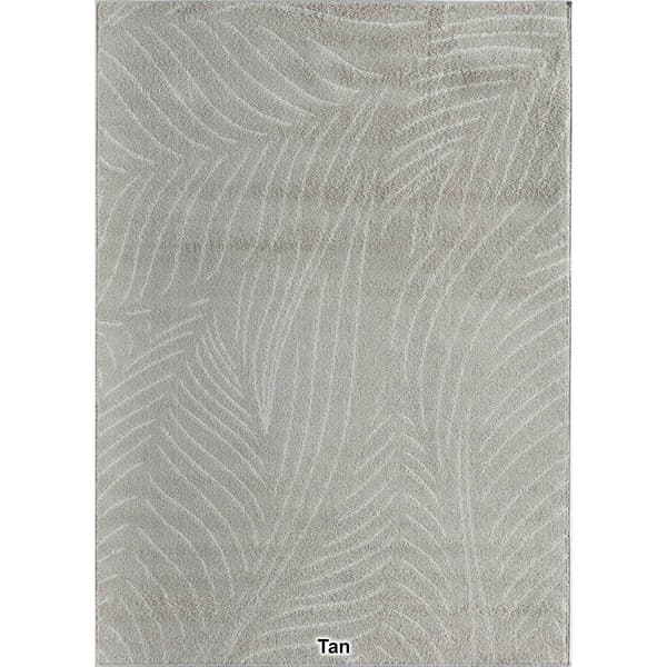 Mason Brooks Azalea Geometric Leaves Contemporary Area Rug